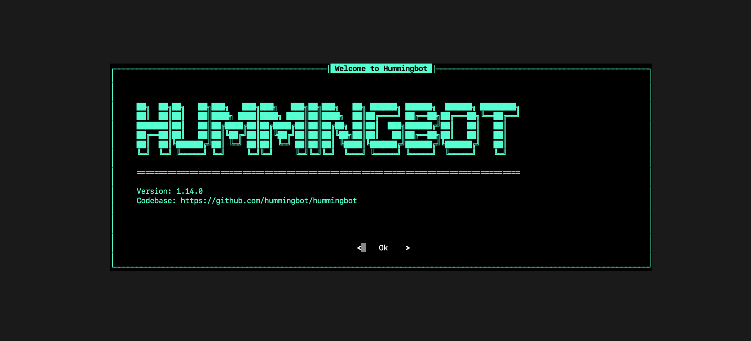 welcome screen